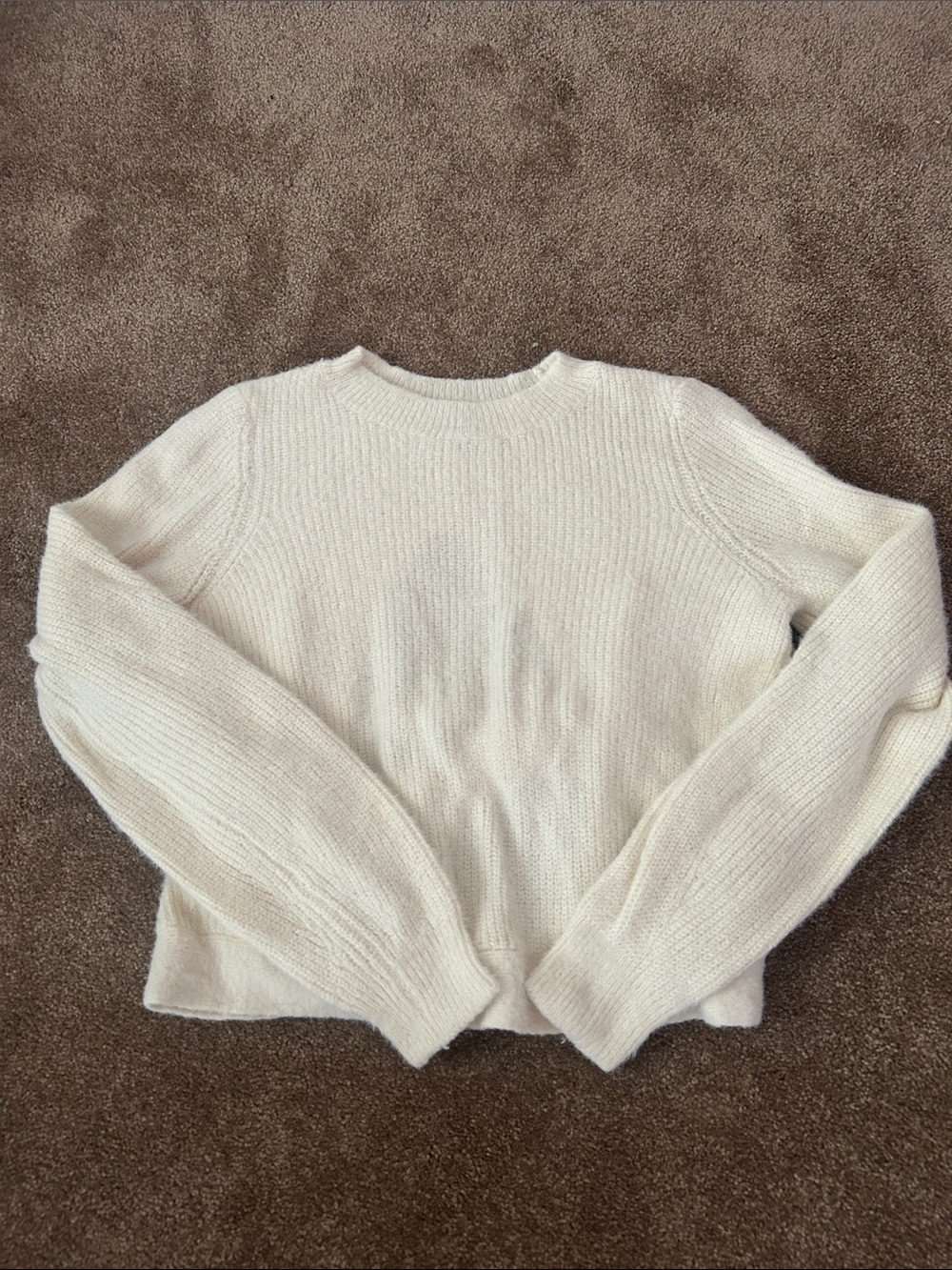 American Eagle Outfitters Cream Crewneck Sweater